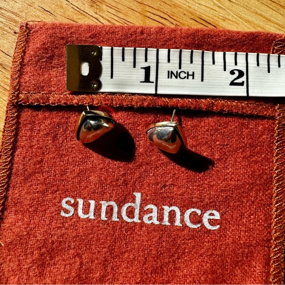 VTG Sterling Silver Triangular Earrings Post Style - Picture 8 of 11